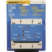 IVORY 2GANG SWITCH/OUTLET BOX
