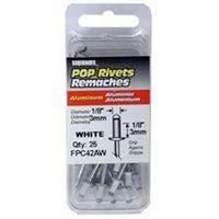 RIVET 1/8X1/8IN SHRT WHT ALUM
