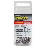 RIVET 1/8X1/8IN SHRT BRN ALUM
