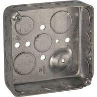 BOX OUTLET STL 4X1.5IN SQ DRWN