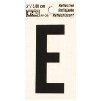 LETTER HOUSE E 2IN REFL BLK