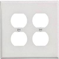 WALL PLATE 2GNG DPLX RECPT WHT