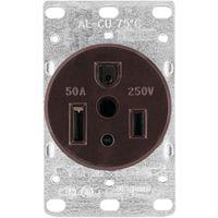 RECEPTACLE SNGL 50A 250V BLK