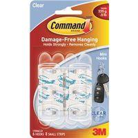 HOOK UTILITY MINI W/STRIP CLR