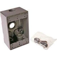 WALLPLATE BOX GRY 1G 4CT 1/2IN