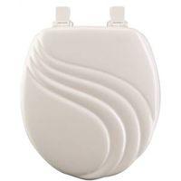 TOILET SEAT RND SWIRL WHITE