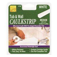 CAULK STRIP TUB WHT 7/8INX11FT