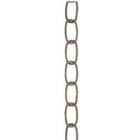 CHAIN OVAL 3FT 35LB ANT BRASS