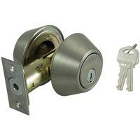 DEADBOLT DBL CYL 6-WAY SAT NIC
