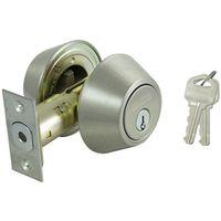 DEADBOLT SINGLE CYL 6-WAY S/S