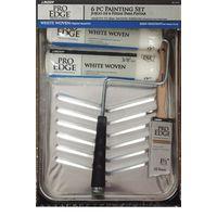 ROLLER/TRAY WOVEN WHT 6PC SET