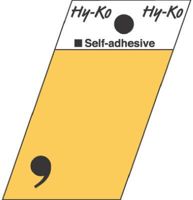 GR-10/ 1.5IN GOLD LETTER COMMA