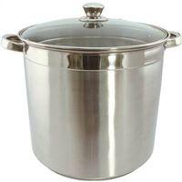 STOCK POT W/GLASS LID SS 20 QT