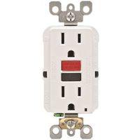 OUTLT GFCI ST RD/BK BTN 15A WH