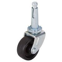 CASTER STEM 1-1/4IN ZINC/BLK