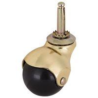 CASTER HOODED STEM 2IN BRASS