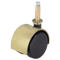 CASTER 2-WHEEL STEM 2IN BRASS