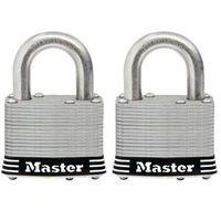 PADLOCK 2IN LAM S/S SHACKL 2PK