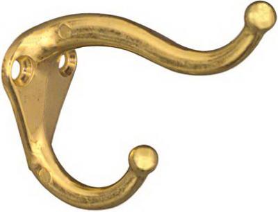 HOOK COAT/HAT BRASS