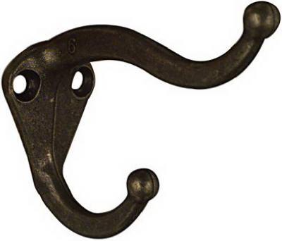 COAT/HAT HOOK ANT BRS