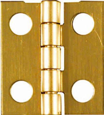 HINGE SOLID BRASS 3/4X11/16IN