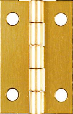 HINGE SOLID BRASS 1-1/2X1IN