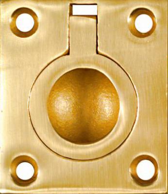 PULL FLUSH RNG SLD BRS 1-1/2IN
