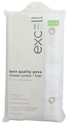 70X71 WHT SHWR CURTAIN