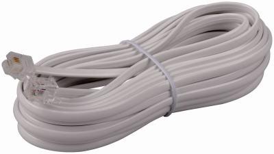 25' WHT MOD LINE CORD