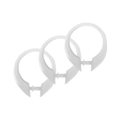 12PK WHT SHWR CURT HOOK