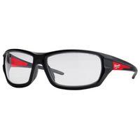 GLASSES SFTY RED/BLK FRM CLEAR