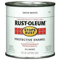 PAINT RUST OBS SAT WHITE 1/2PT