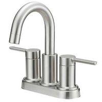 FAUCET LAV TWO HNDL BRSHNIC4IN