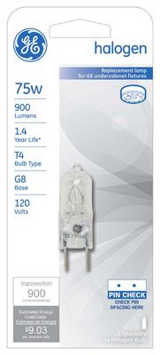 GE 75W QTZ Halo Lamp
