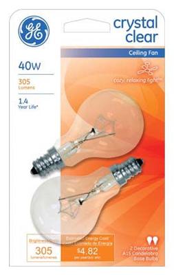 GE2PK 40W CLR FAN BULB