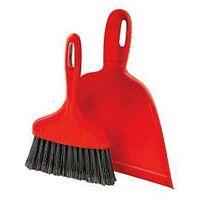 DUST PAN & WHISK BROOM RED