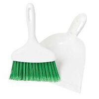 DUST PAN & WHISK BROOM WHITE