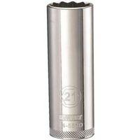 SOCKET DEEP 1/2DRIVE 12PT 21MM