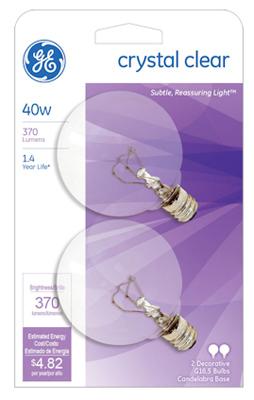 GE2PK40W CLR GLOBE BULB