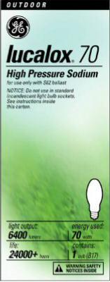 GE 70W ED17 MED Bulb