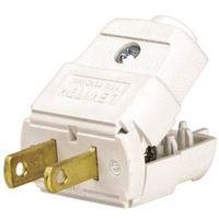 PLUG STRAIGHT 15A 125V  WHT
