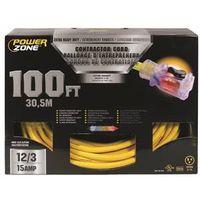 CORD EXT 12/3SJTOW X 100FT YEL