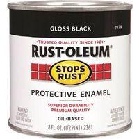 PAINT RUST OBS GLOSS BLK 1/2PT