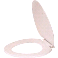 TOILET SEAT ELONG PLASTIC WHT