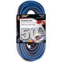 CORD EXT 14/3X50FT BLU/ORG STP