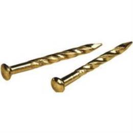 NAIL TRIM BRASS PLTD 1-1/4 IN