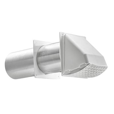 4" WHT DRYER VENT HOOD