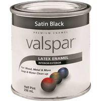 PAINT ACRY LTX BLACK SAT 1/2PT