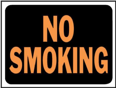 SIGN NO SMOKING 9"X12"