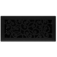 REGISTER FLOOR BLK IRON 4X10IN